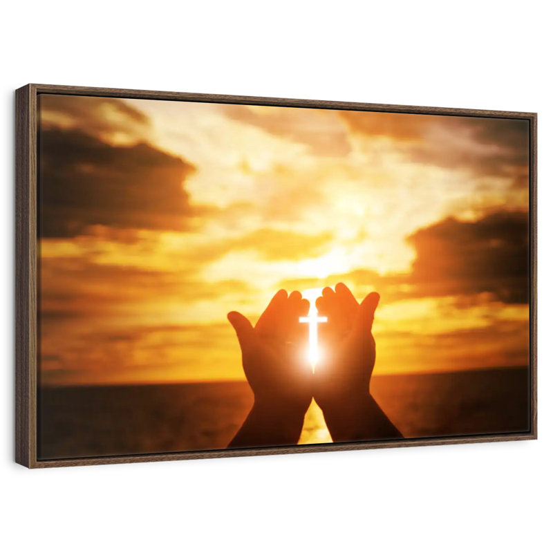 Religion, Cadre flottant noyer, 43 po x 29 po
