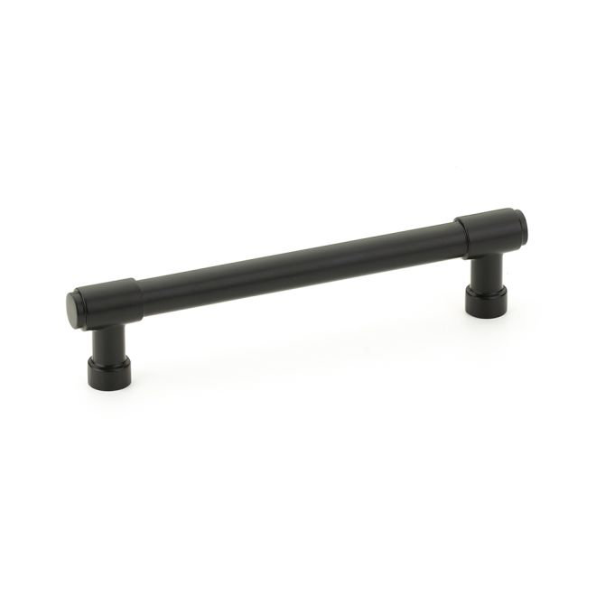 Emtek Jasper Bar Cabinet Pull, 5" Center To Center, Flat Black