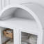  Garde-manger de 62 po de hauteur Zolan avec 4 portes en verre et garde-manger en bois avec 4 tablettes-1584364912