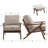 Juntier Upholstered Armchair with Ottoman-444316352