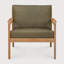 Jack outdoor lounge chair - teak - Burgundy fabric-169008014-169008015