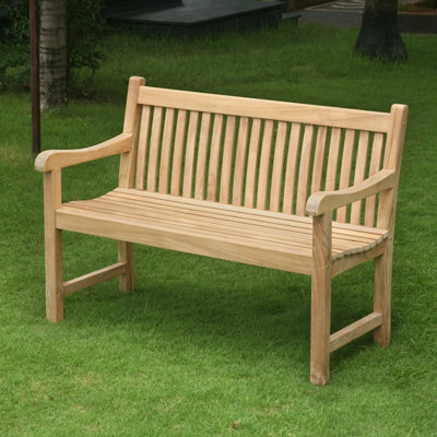 Mathias Teak Loveseat by Highland Dunes