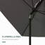 Parasol de marché d'extérieur rectangulaire de 6,5 pi x 10 pi avec manivelle et inclinaison à bouton-poussoir-528772735-528772734
