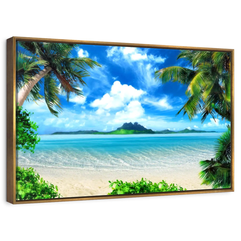 Scène sereine d'Izidora, 25 po x 17 po, Cadre flottant doré