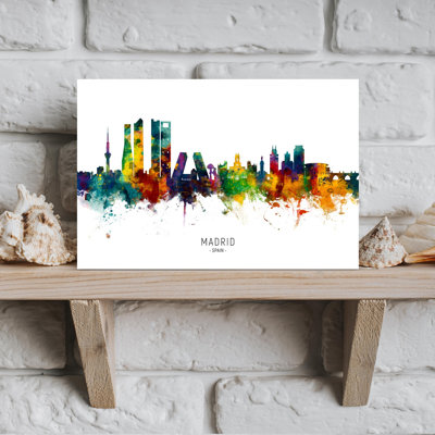 «Vibrant Madrid Skyline», art contemporain urbain