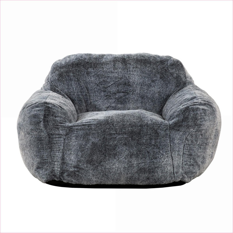 Fauteuil à billes en mousse à mémoire de forme avec accoudoirs, fauteuil de salon moderne | Polyester | Courbé