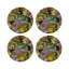 Succulents Vegan Leather Round Pebble Placemat-2124161213