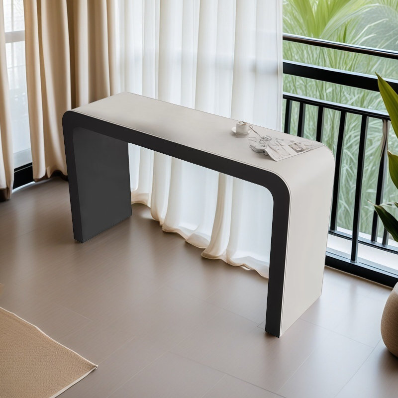 High-end saddle leather bar table, 39.3"H x 78.7"L x 15.7"W