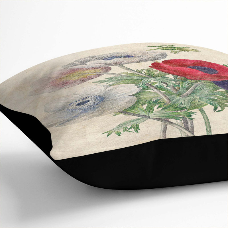 Square Throw Cushion, 40cm H x 40cm W x 15cm D, Black