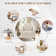 Hintz Soft Upholstered Storable Ottoman Barrel Armchair with Removable Back Pillow
