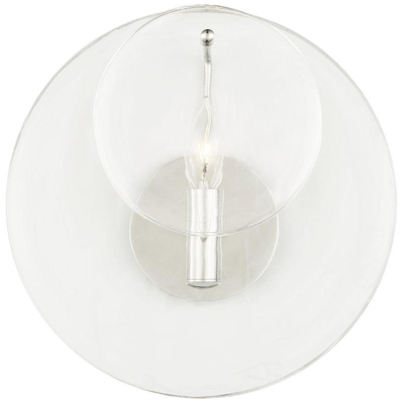 Loire 1 - Light Candle Wall Light, Polished Nickel