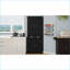 Armoire de rangement Kitchen Pantry, armoire autoportante noire 71 po avec 4 portes, tiroir, 2 tablettes réglables | Panneau de fibres à densité moyenne E1 | Peinture UV-1400672158