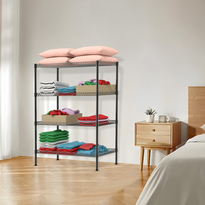 Mulina Adjustable 4-Shelf Shelving Unit Steel Wire Rack Unit
