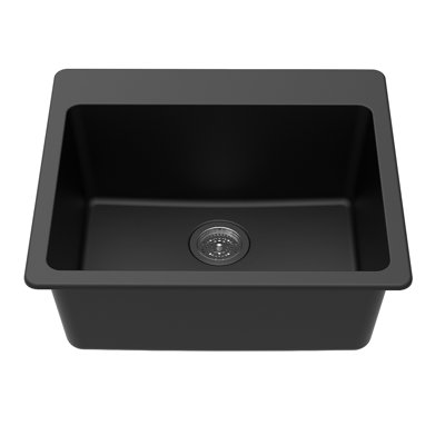 Granite 25" L x 22" W Dual Mount Kitchen Sink