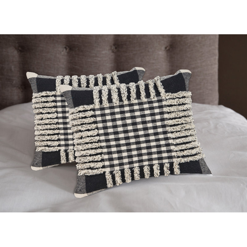 Keontay Ruffled Throw Pillow Set of 2