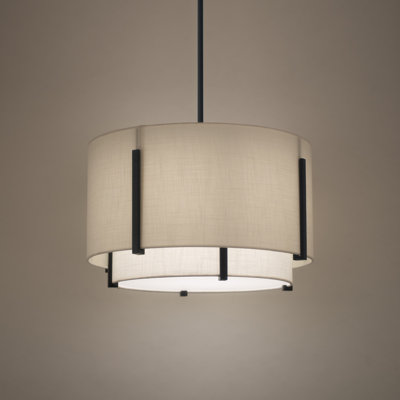 Luminaire suspendu tambour 1 lumière DEL Strum