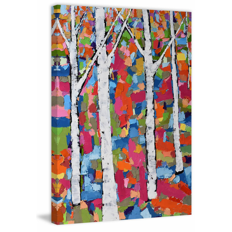 « couleur forest », reproduction d’art sur toile tendue encadrée, H 18 po x l 12 po x P 1,5 po