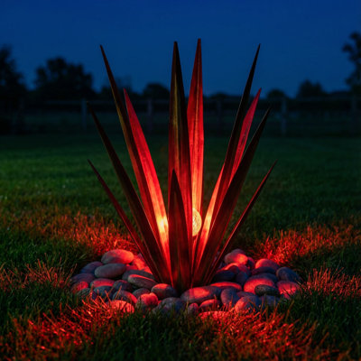 25.6-inch large agave metal garden decoration
