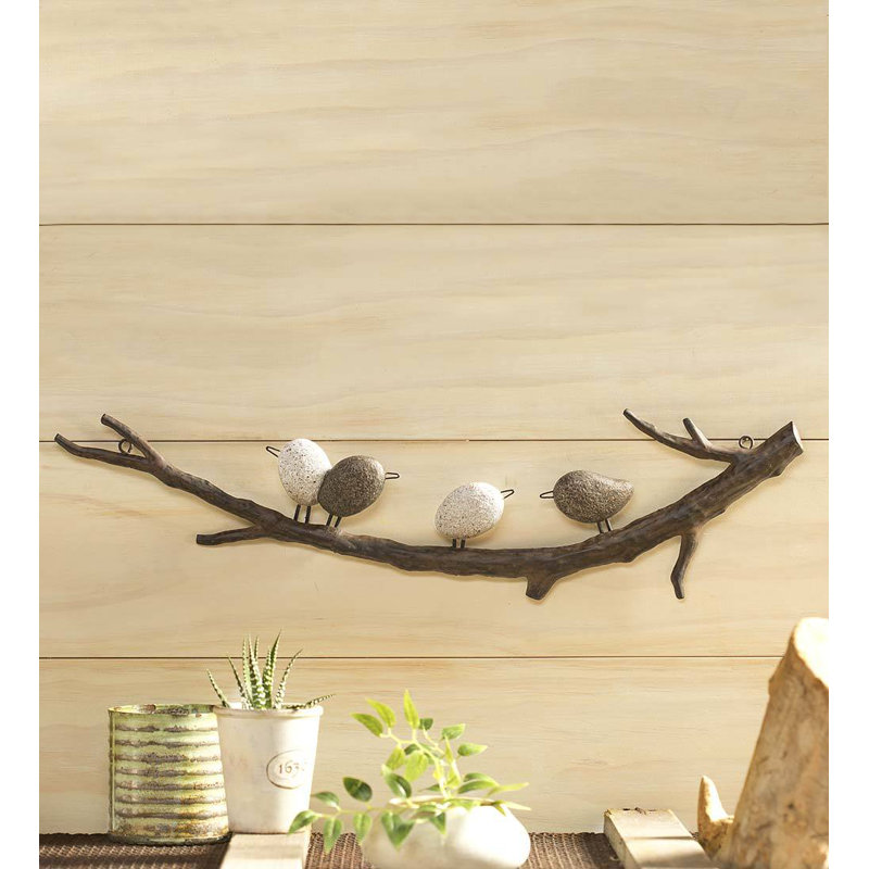 Décoration murale 4 oiseaux sur une branche