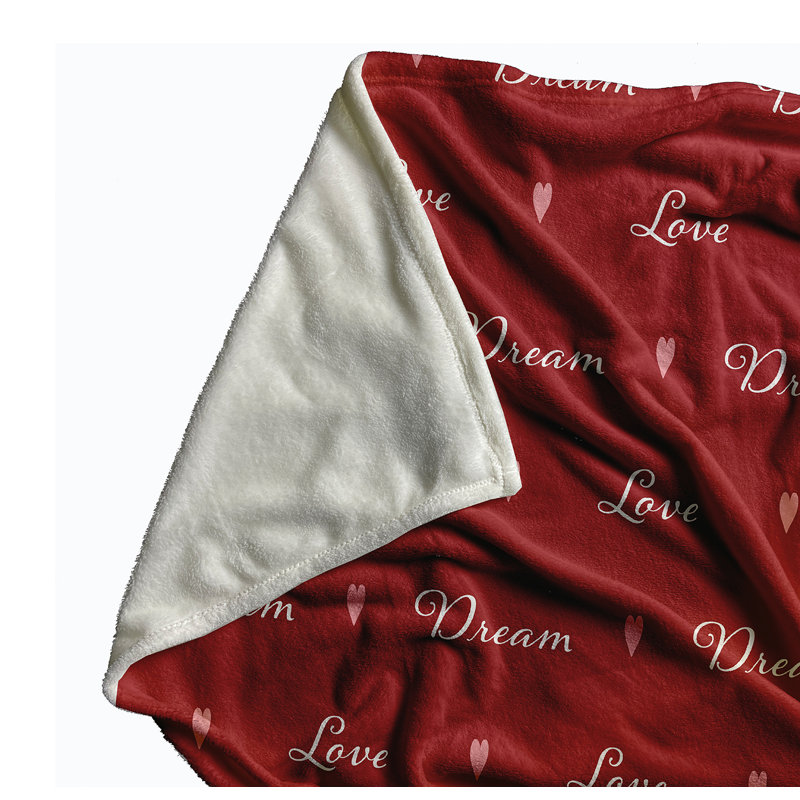 Jeté Love Dream Valentine's Day, L 30 po x L 39,75 po, Buddah - rouge