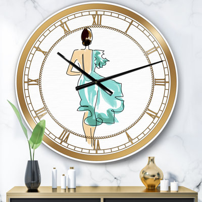 Evening Dress Fashion - Large Fashion Wall Clock