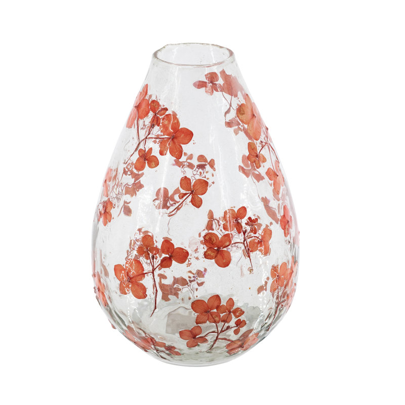Vase en verre transparent D6x9, H 9,1 po x l 6 po x P 6 po