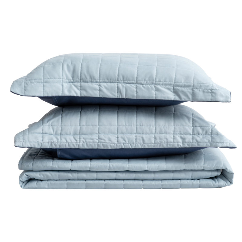 Cream and Sand Twin Reversible Microfiber Quilt Set