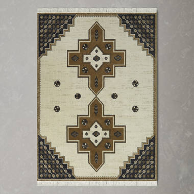 Mortimer Southwestern Charcoal Indoor/Outdoor Area Rug AllModern Rug Size: Rectangle 5'3 x 7'7