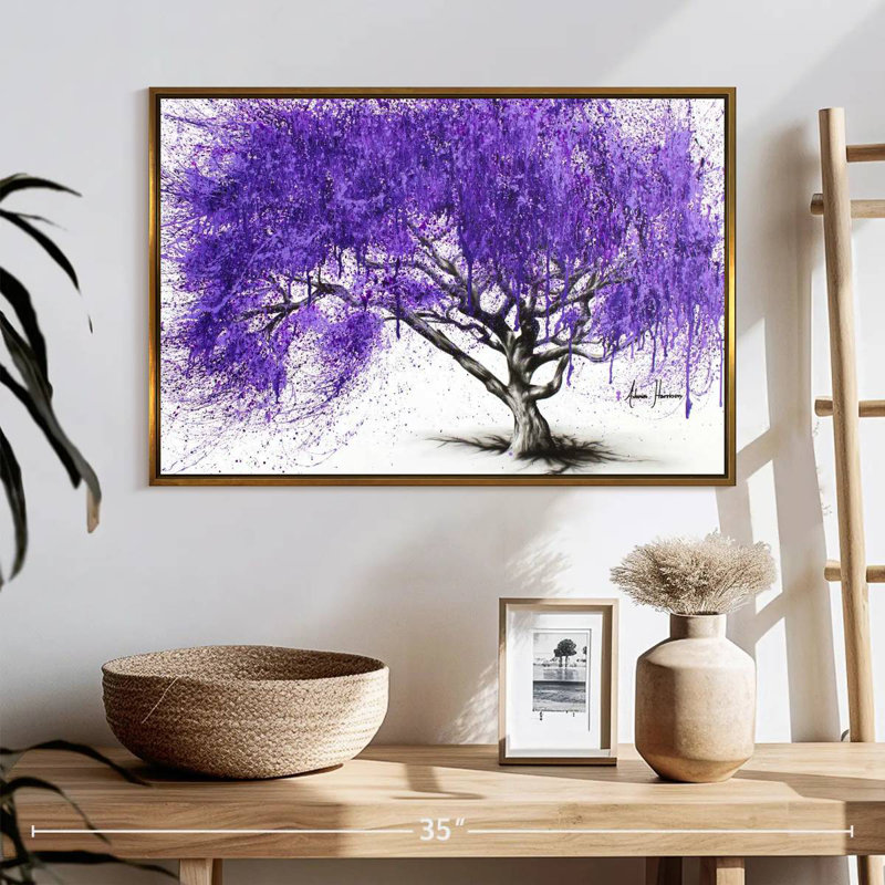 Rendez-vous au Jacaranda, Cadre flottant doré, 25 po x 17 po