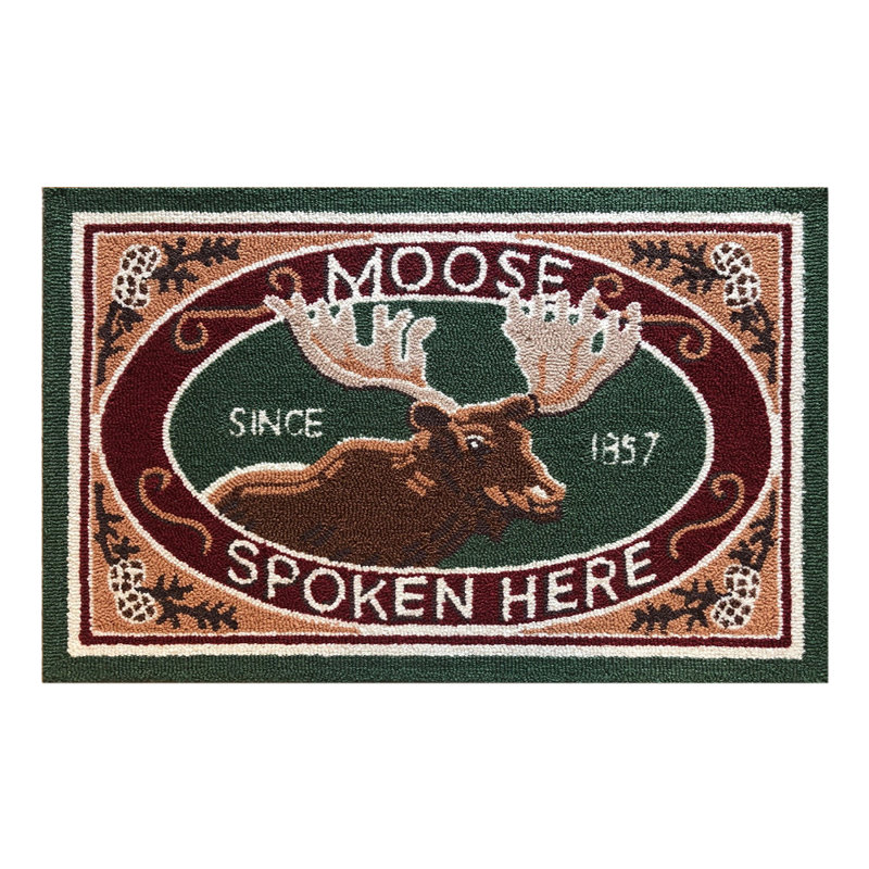 Moose Spoken Here, taille 24 po x 36 po, Vert