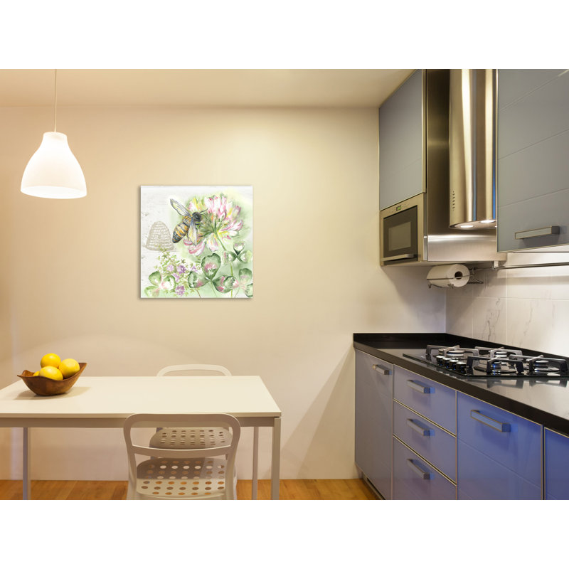 «Honey Bee II» par Tre Sorelle Studios - Impression sur toile tendue, H 12 po x l 12 po x P 1,5 po