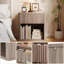 Ensemble de 2 tables de chevet, tables de chevet cannelées en bois avec tiroir et étagère de rangement, table d'appoint latérale de canapé minimaliste, table de bout moderne pour salon, chambre à coucher, noyer clair