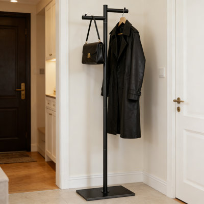 Portant à vêtements autoportant en forme de Z avec base en pierre naturelle, portemanteau moderne pour la chambre à coucher, le bureau, le vestibule et le salon, cintre sur pied peu encombrant