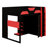 Wood Loft Bed With Desk, Multi Storage Shelves And USB-271513083