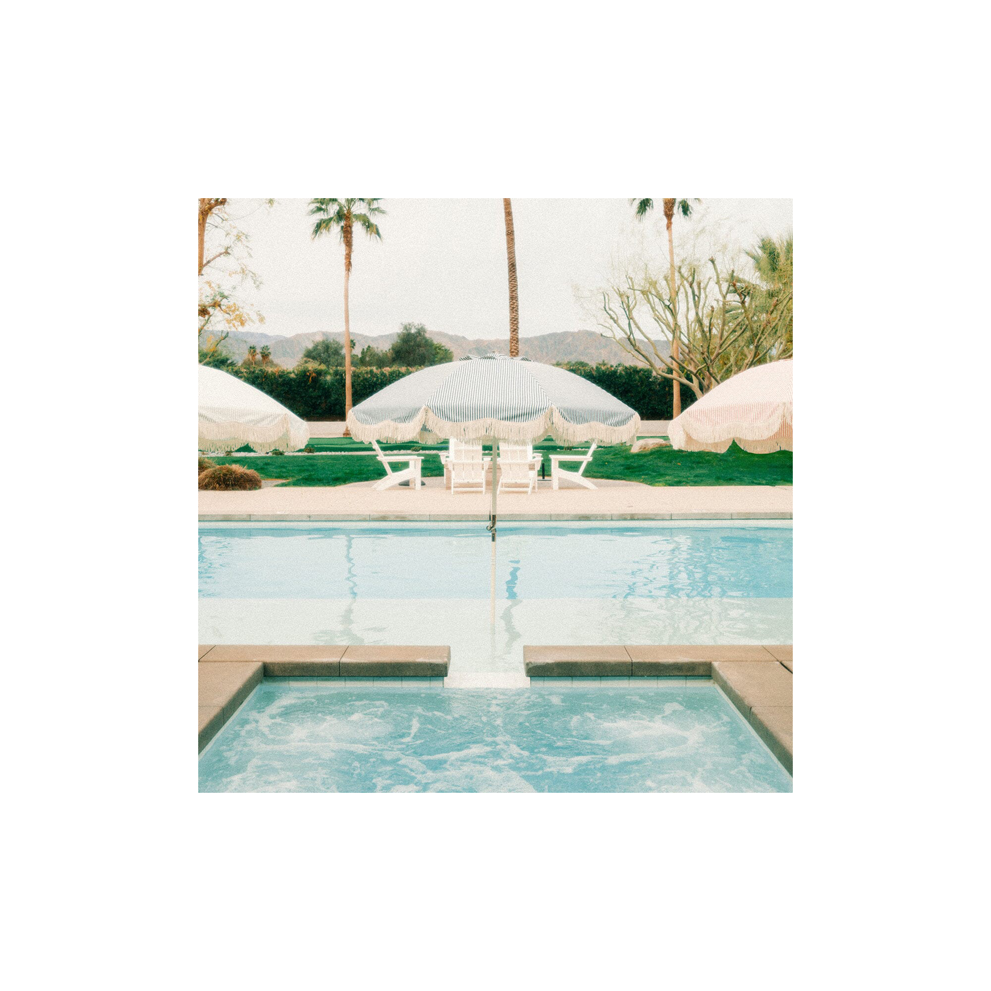 CLUB UMBRELLA - LAURENS STRIPE, Navy
