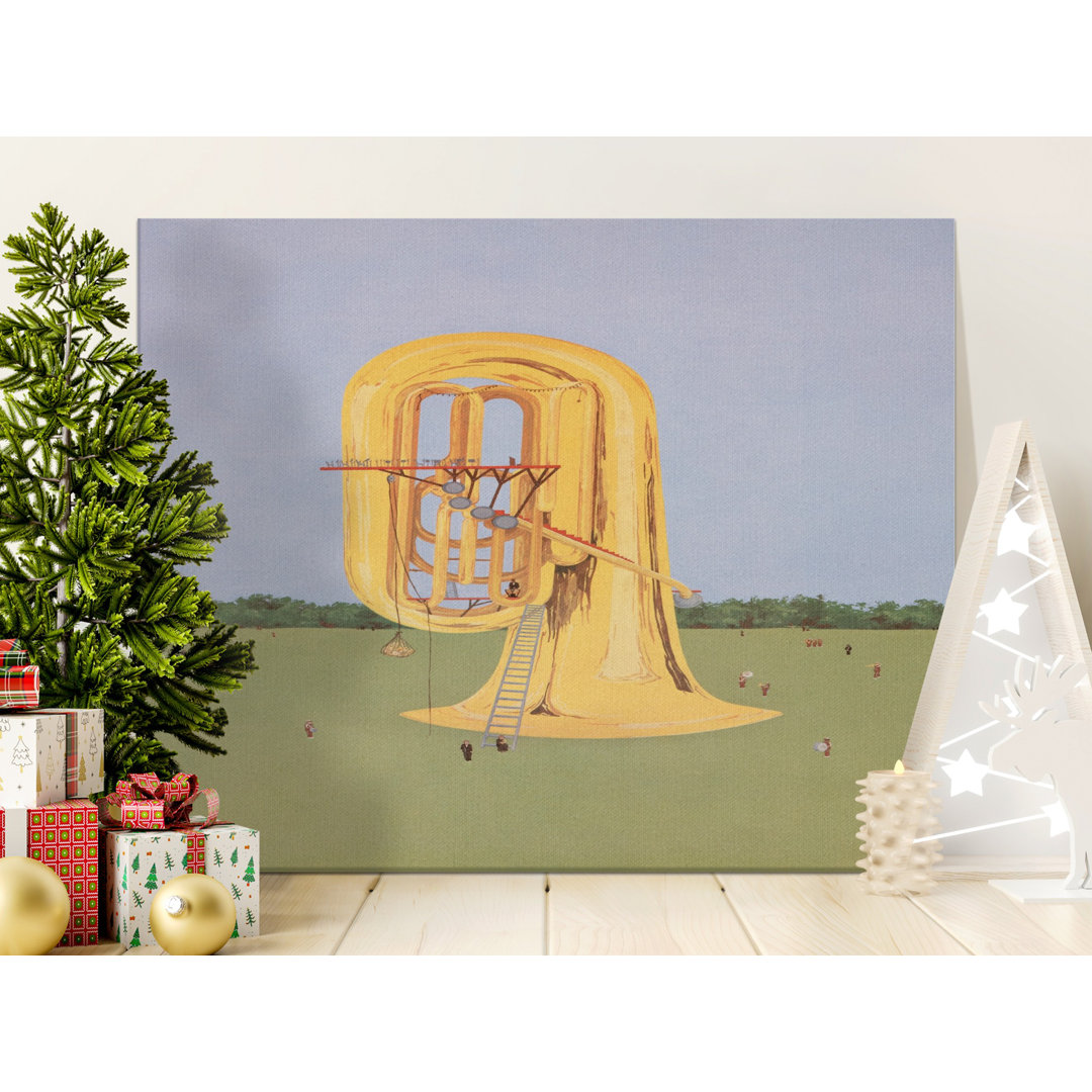 Surreal Tuba Canvas Wall Art, Gallery Wrapped Print, Quirky Home Decor, Ready to Hang Statement Piece, Archival Quality Canvas