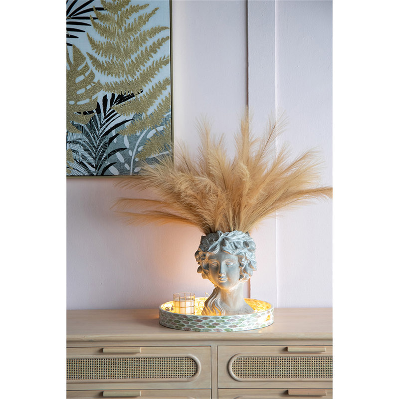 Pot à fleurs en ciment Bethea, H 11,6 po x l 7,9 po x P 8,9 po, Gris