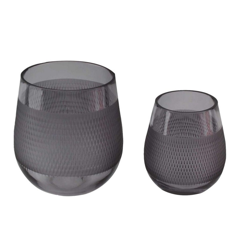 Amiryah Glass Table Vase, Gray