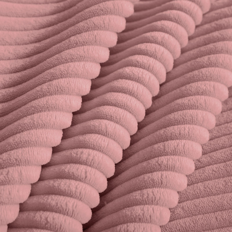 Martha Ottoman Corduroy -Pink, Pink
