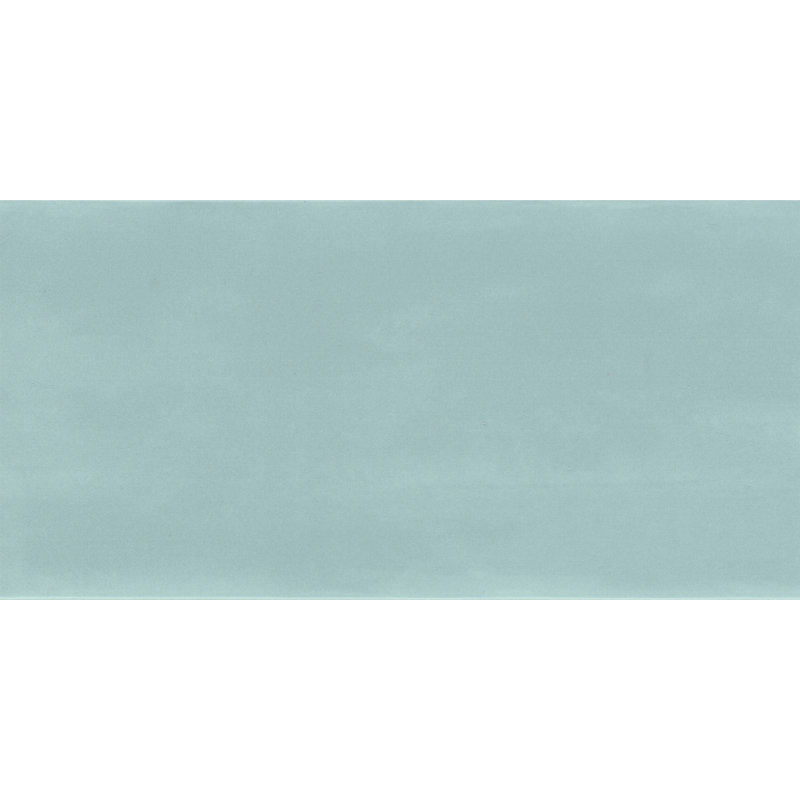 Maiolica 4" x 10" Flat Ceramic Tile, Aqua 