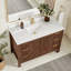 Meuble-lavabo simple 48 po avec comptoir en pierre composite blanc-114525457