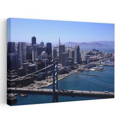 High Angle View Of A Suspension Bridge Bay Bridge San Francisco California Usa Abstract Contemporary Architecture City Art