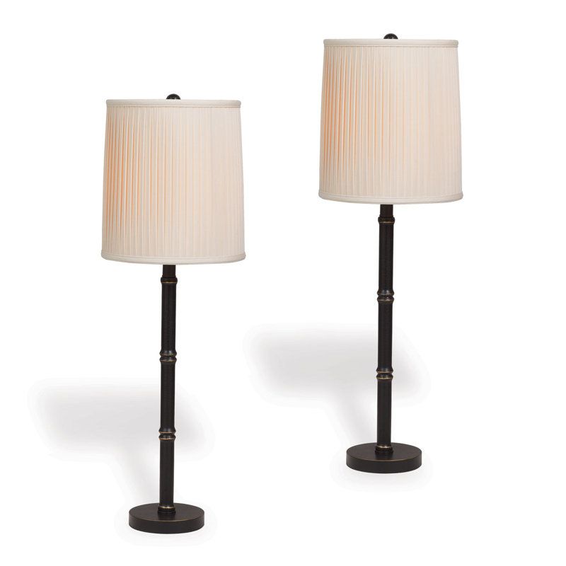 Lauderdale Buffet Table Lamp Set, Black