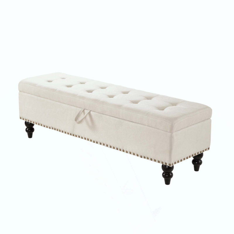 Bed Bench Ottoman With Storage  Fabric