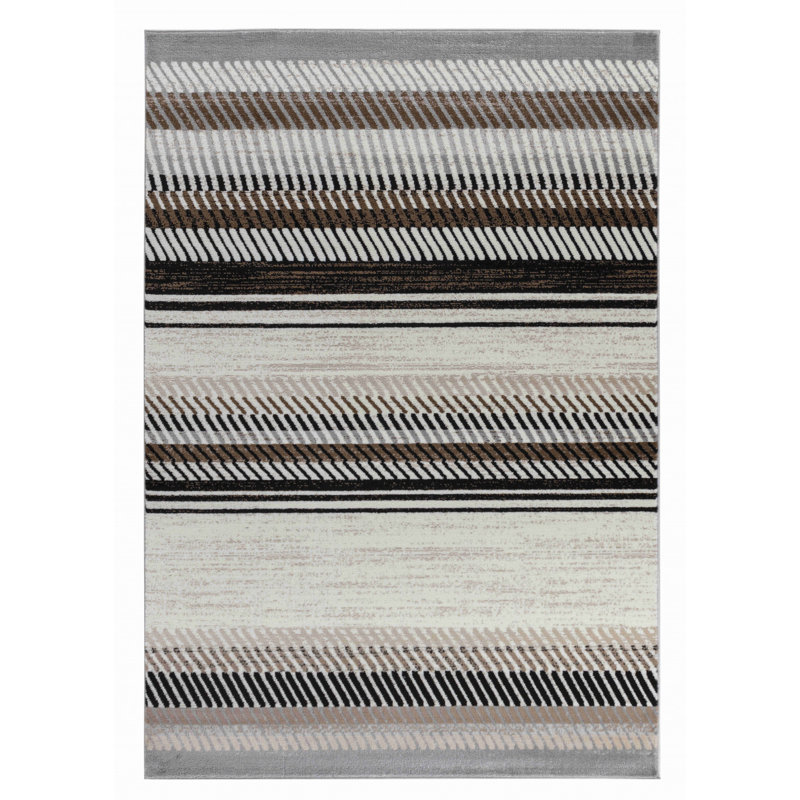 Tapis d'intérieur brun beige, Rectangle 7 pi x 10 pi