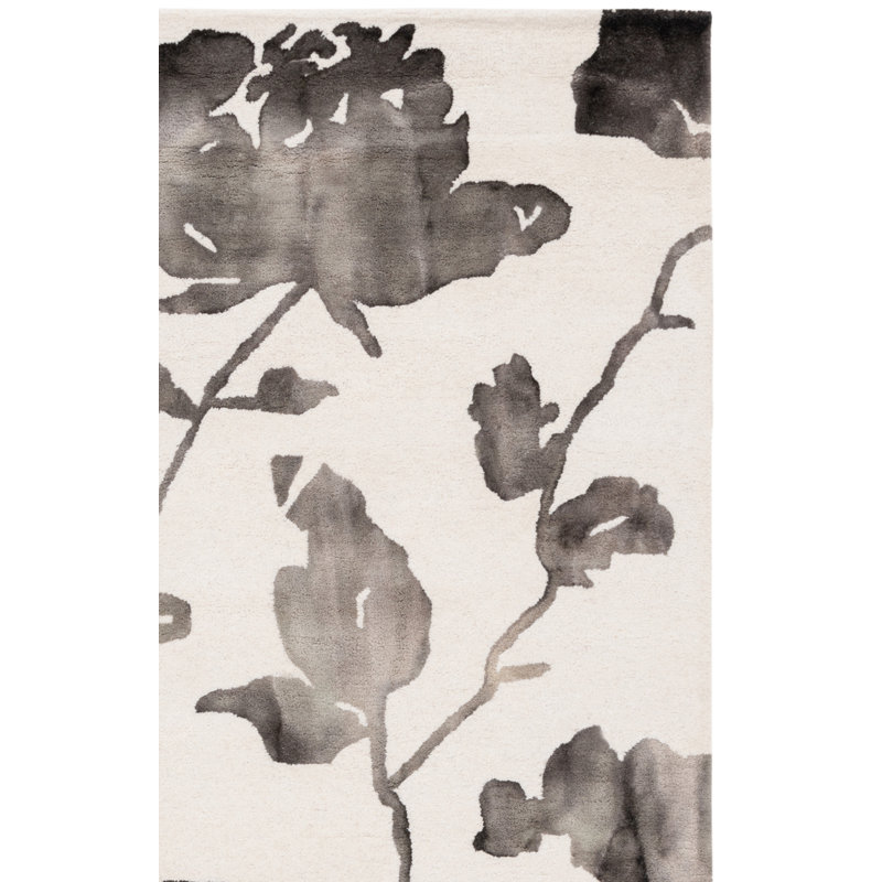Harvester Hand Tufted Wool Floral Rug, Rectangle 5' x 8'