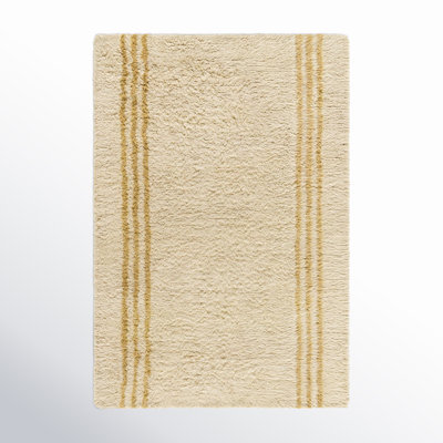 Hand-Tufted Striped Shag Rug