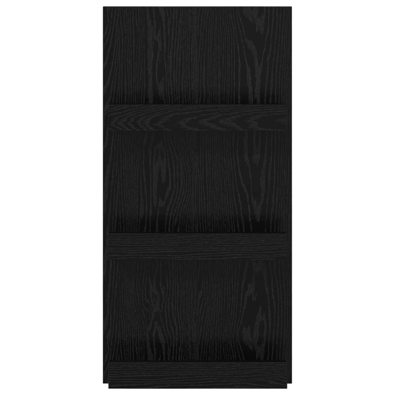 Wood Free Standing Magazine Rack, Black