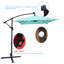 Outdoor 2X3m Rectangle Patio Umbrella - Solar Powered Led Lighting, 40+ Upf, Water , With Cross Base For Garden Deck Pool Area Waterproof, 180G , Backyard
