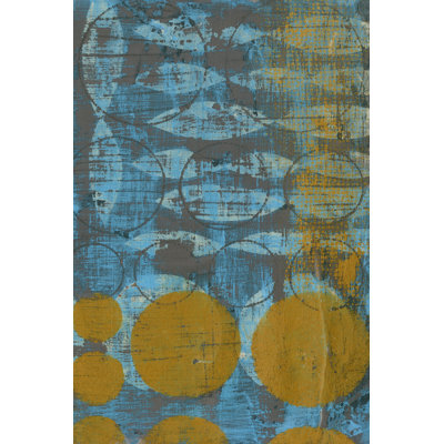 Textured Circles II by Jennifer Goldberger - Wrapped Canvas Art Prints